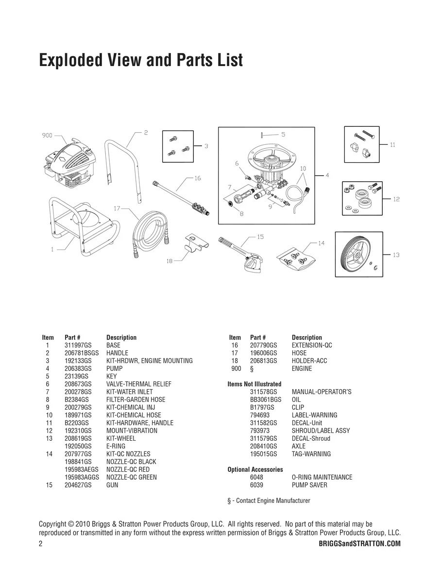 BRIGGS AND STRATTON, 020439-0, IPL.2